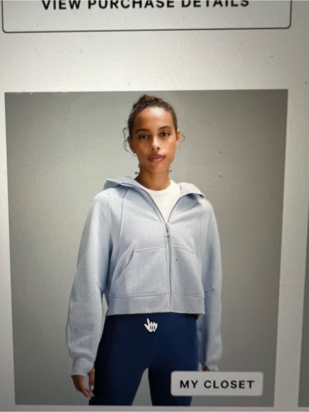 Lululemon full zip scuba hoodie Light Blue “Blue Linen” - Picture 4 of 4